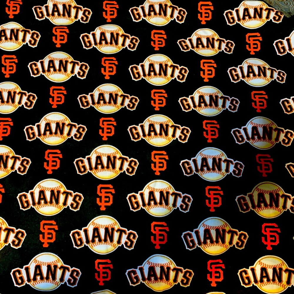 MLB San Francisco Giants Fabric. 58” inch width with edges. By the Yard $25.
